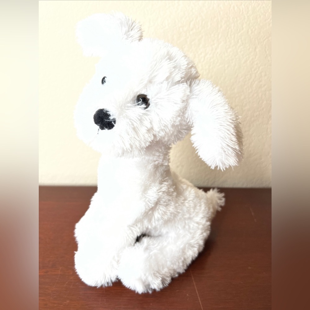 Mascot Factory Mighty Tyke White Bichon Plush Stuffed Animal Wired Ears Soft
